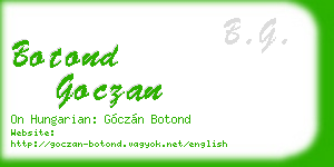 botond goczan business card