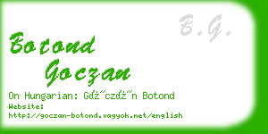 botond goczan business card